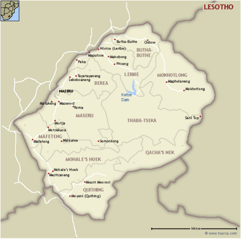 lesotho map 2